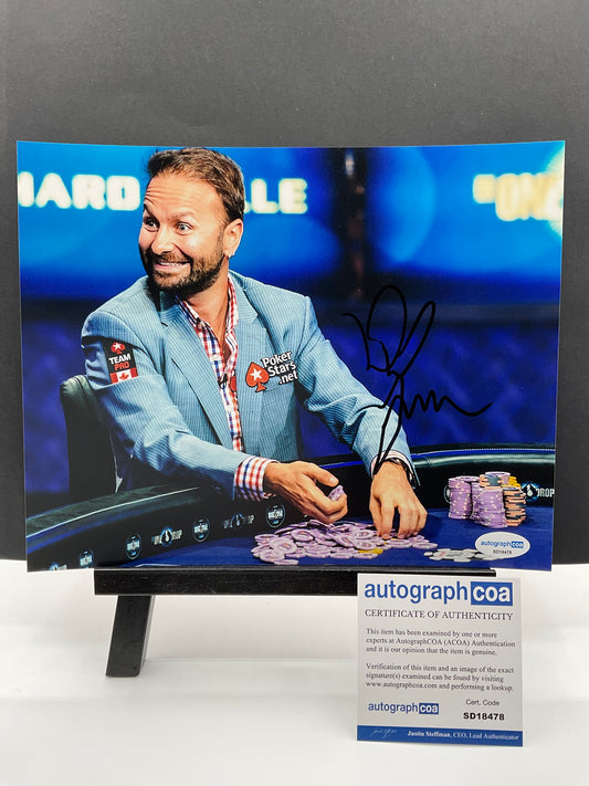 Daniel Negreanu Poker signed photo ACOA