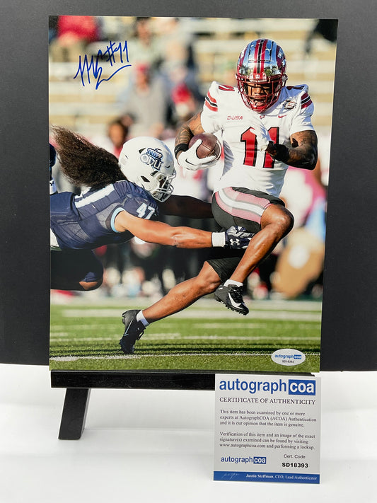 Malachi Corley Western Kentucky signed photo 8x10 ACOA