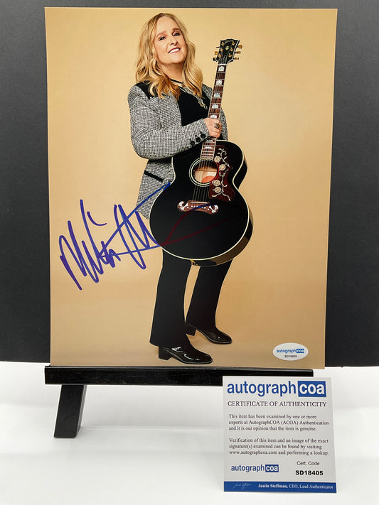 Melissa Etheridge Guitar signed photo 8x10 ACOA