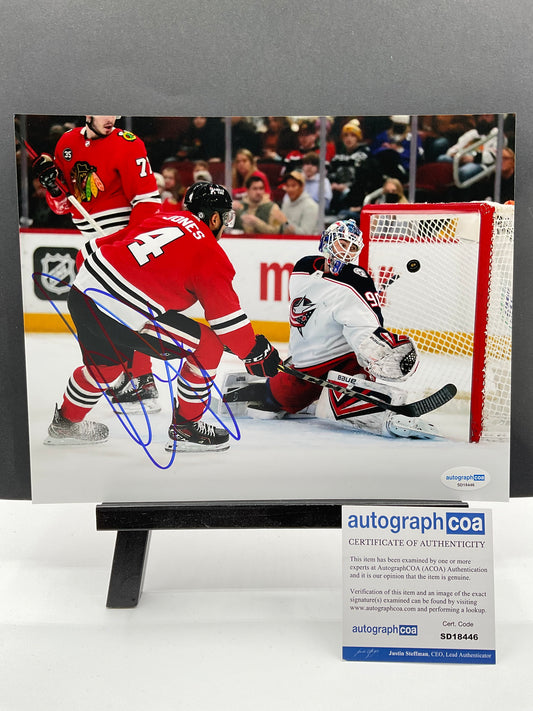 Seth Jones Chicago Blackhawks signed photo 8x10 ACOA NHL