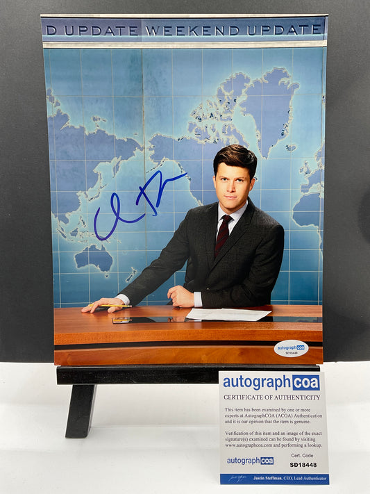 Colin Jost Saturday Night Live signed photo 8x10 ACOA