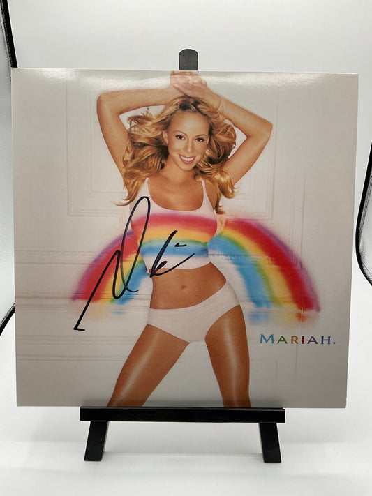 Mariah Carey Rainbow signed Vinyl BAS Beckett