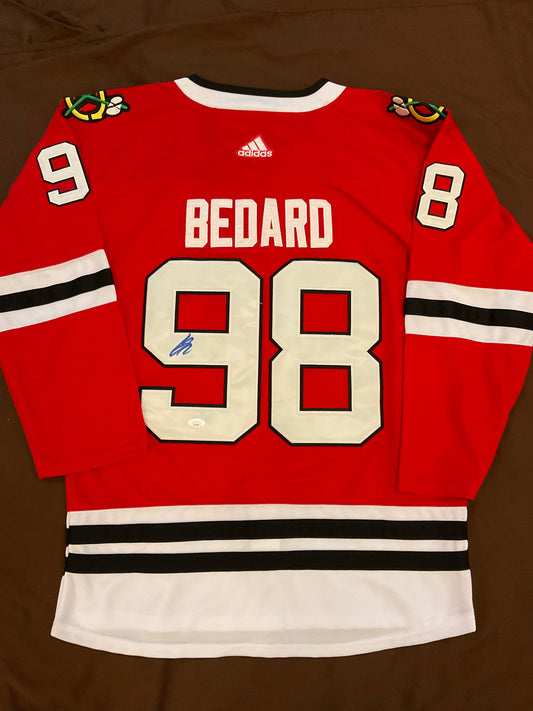 Connor Bedard Chicago Blackhawks signed Jersey JSA NHL