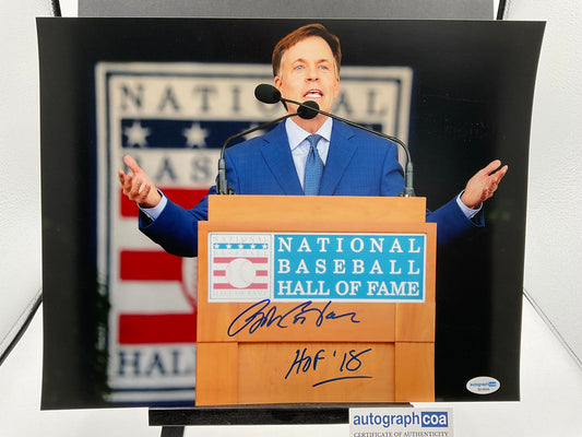 Bob Costas Hall of Fame signed photo 11x14 ACOA