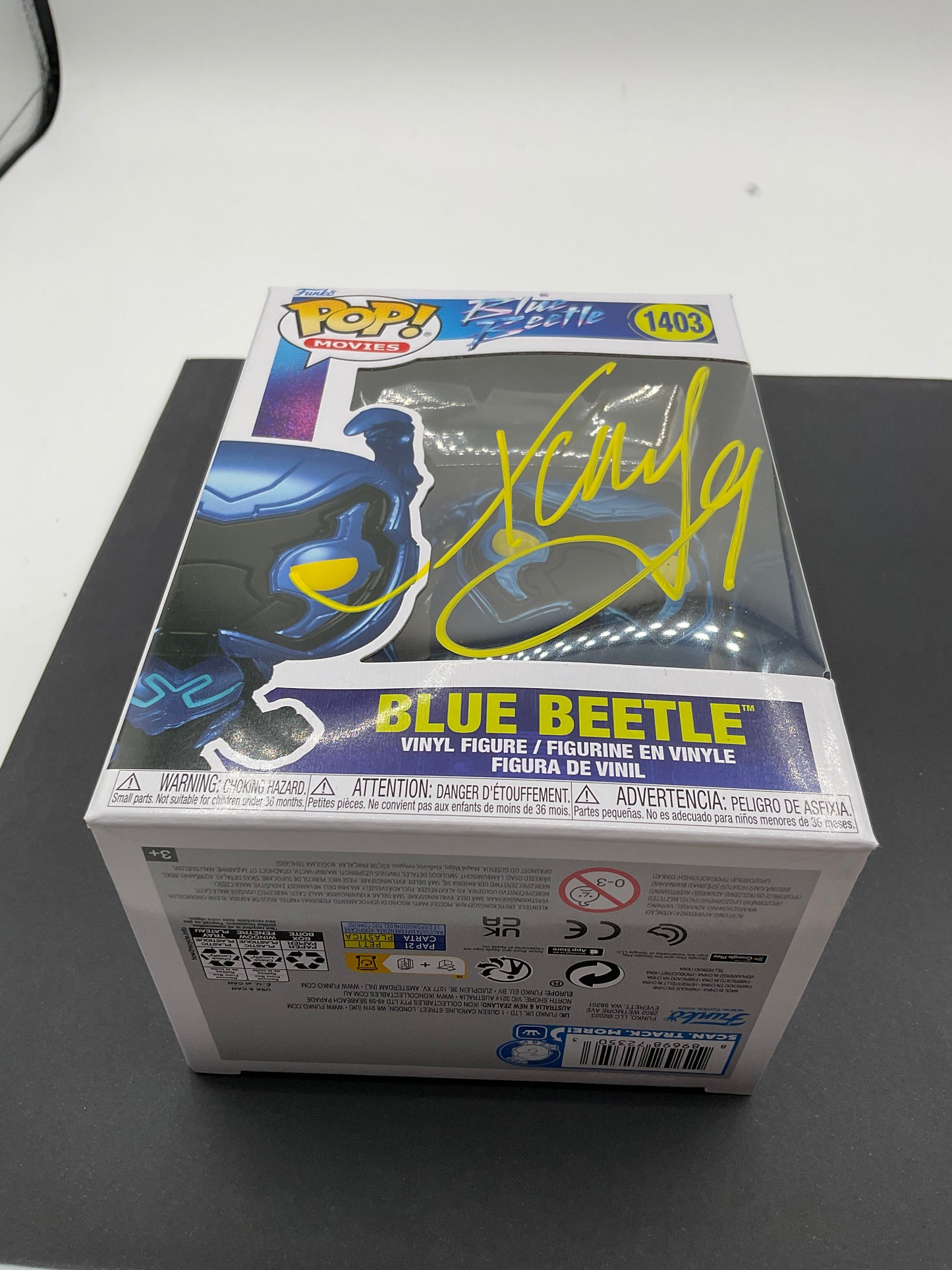 Xolo Mariduena Blue Beetle signed Funko Pop! Beckett DC