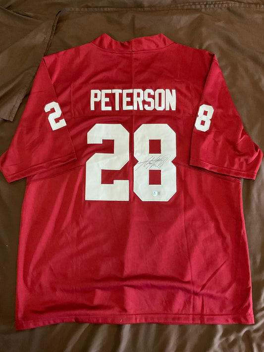 Adrian Peterson Oklahoma signed Jersey Beckett