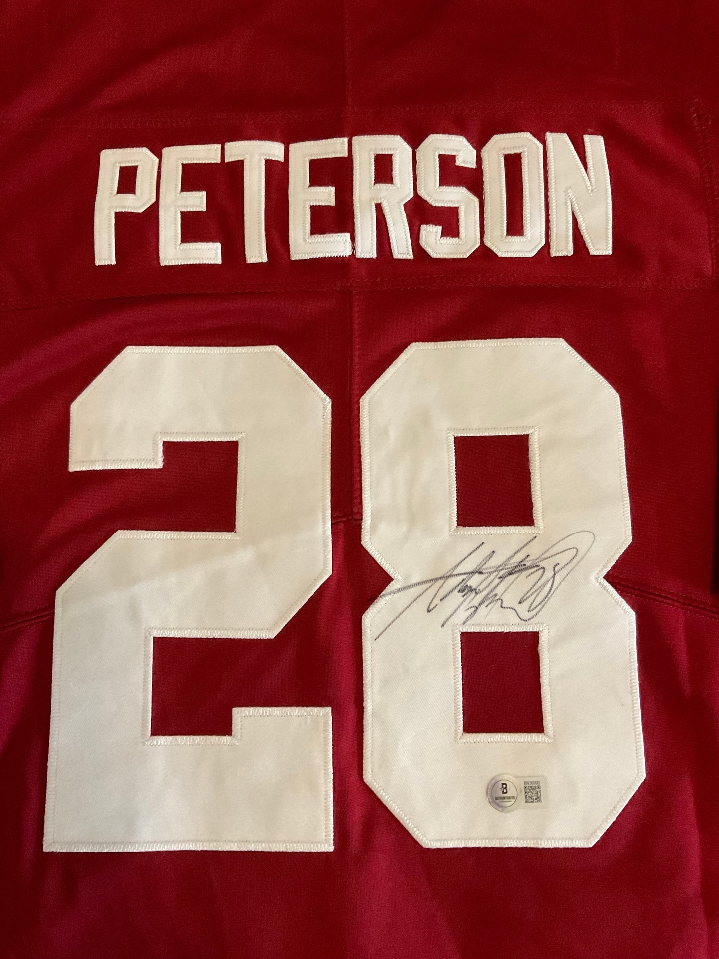 Adrian Peterson Oklahoma signed Jersey Beckett