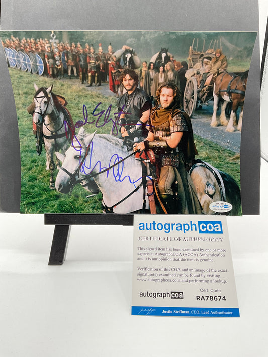 Joel Edgerton King Arthur signed photo Hugh Dancy signed photo ACOA