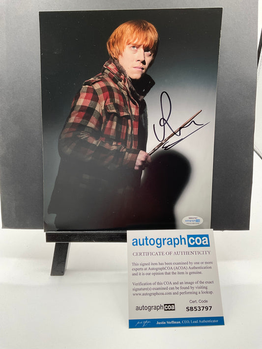 Rupert Grint Harry Potter signed photo 8x10 ACOA