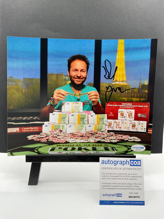 Daniel Negreanu Poker signed photo Kid Poker WSOP ACOA