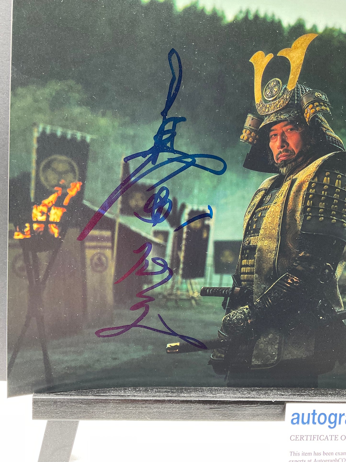 Hiroyuki Sanada Shogun signed photo 8x10 ACOA Yoshii