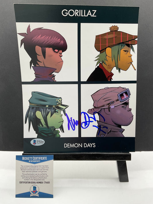 Damon Albarn Gorillaz signed photo 8x10 Blur Beckett