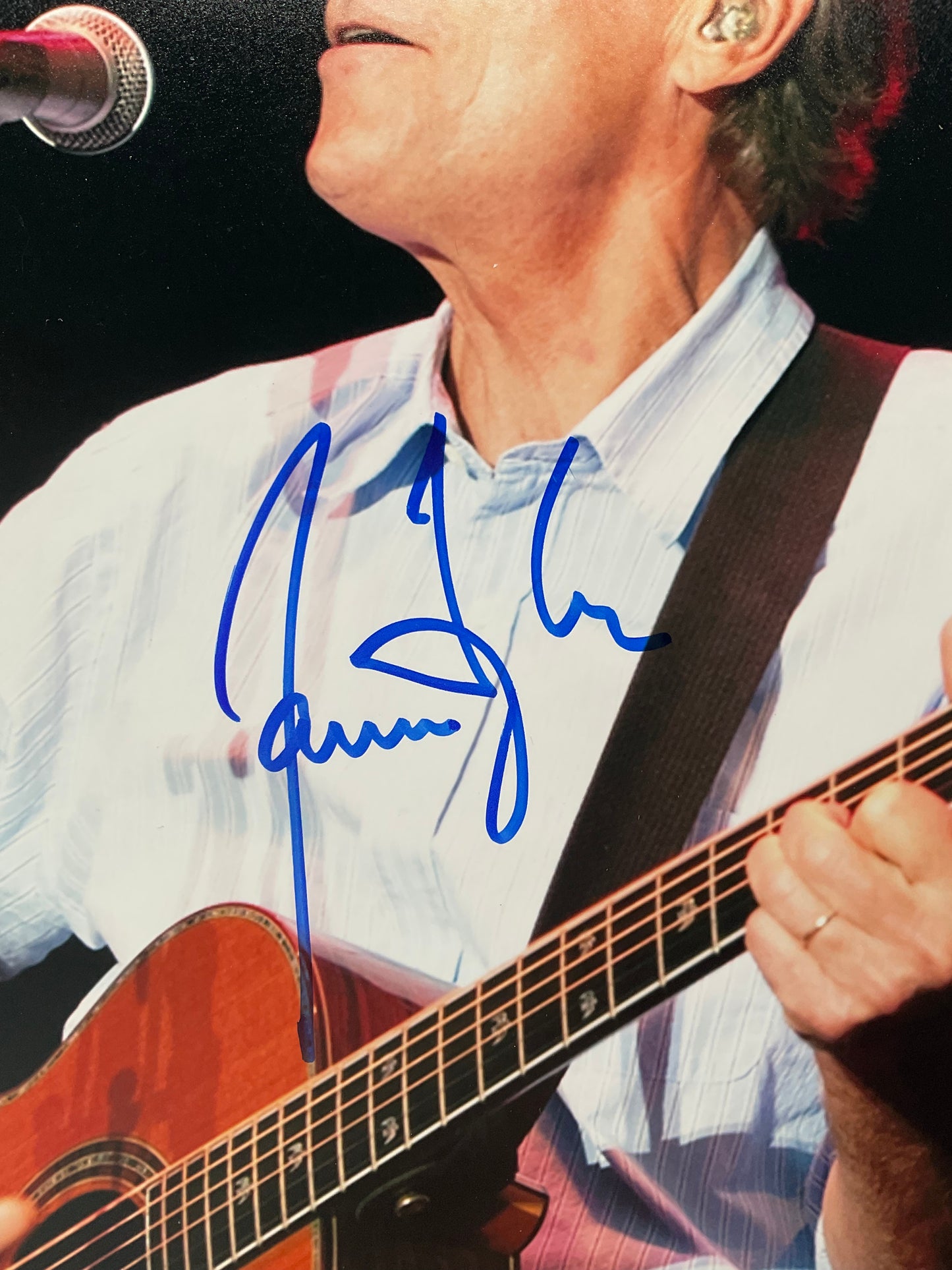 James Taylor Fire and Rain signed photo 8x10 Beckett music