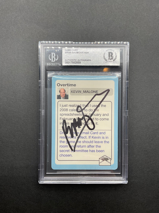 Brian Baumgartner The Office signed Card Beckett Slabbed Kevin Malone