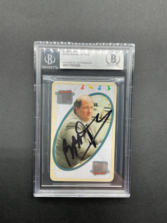 Brian Baumgartner The Office signed Card Beckett Slabbed Kevin Malone