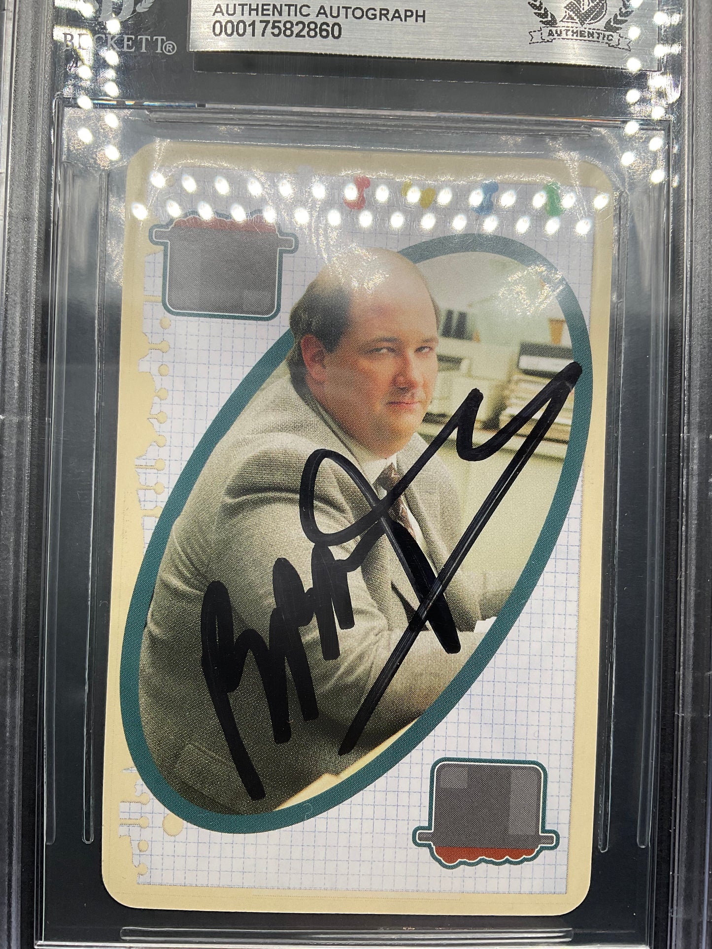 Brian Baumgartner The Office signed Card Beckett Slabbed Kevin Malone