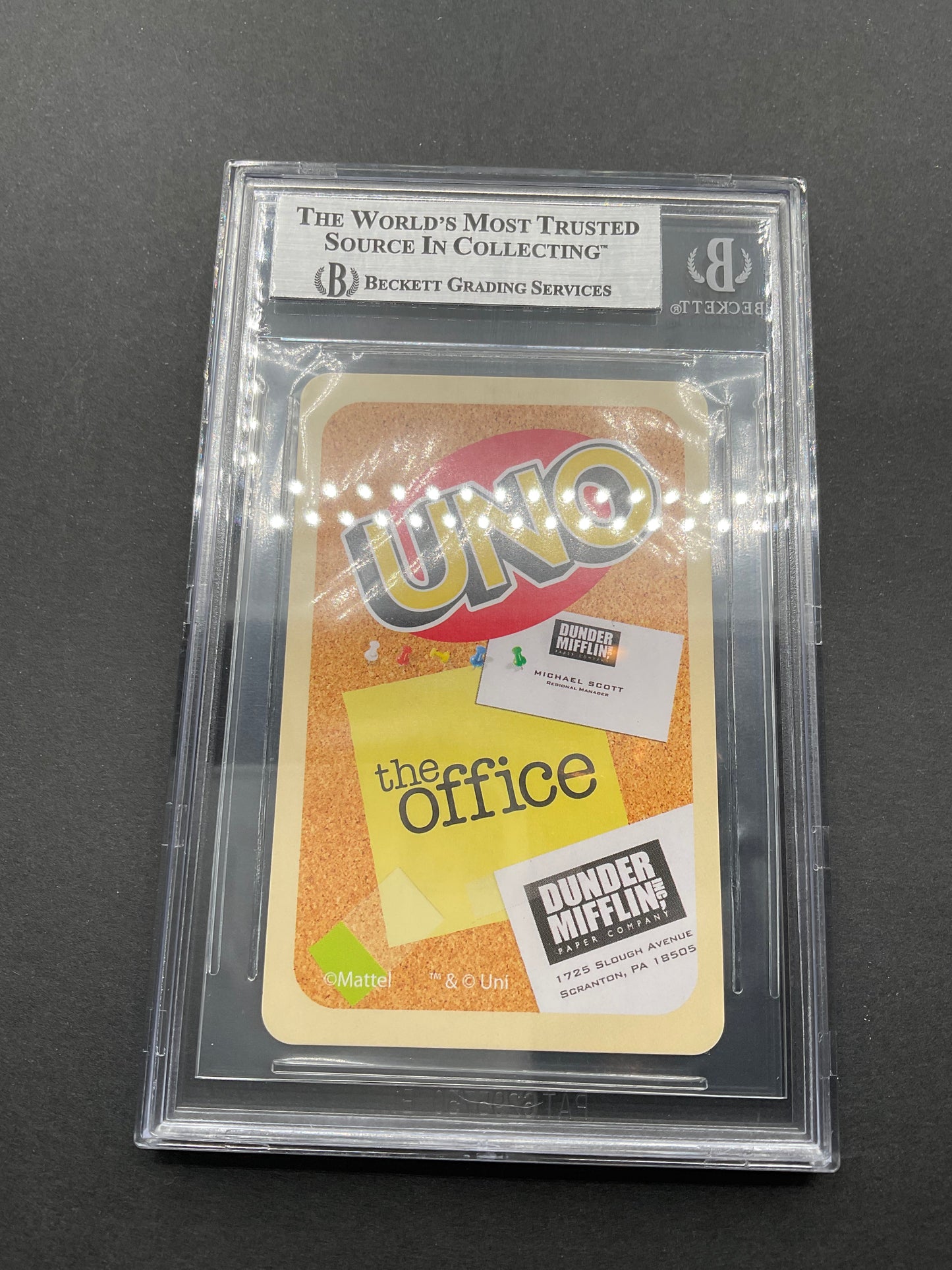 Brian Baumgartner The Office signed Card Beckett Slabbed Kevin Malone