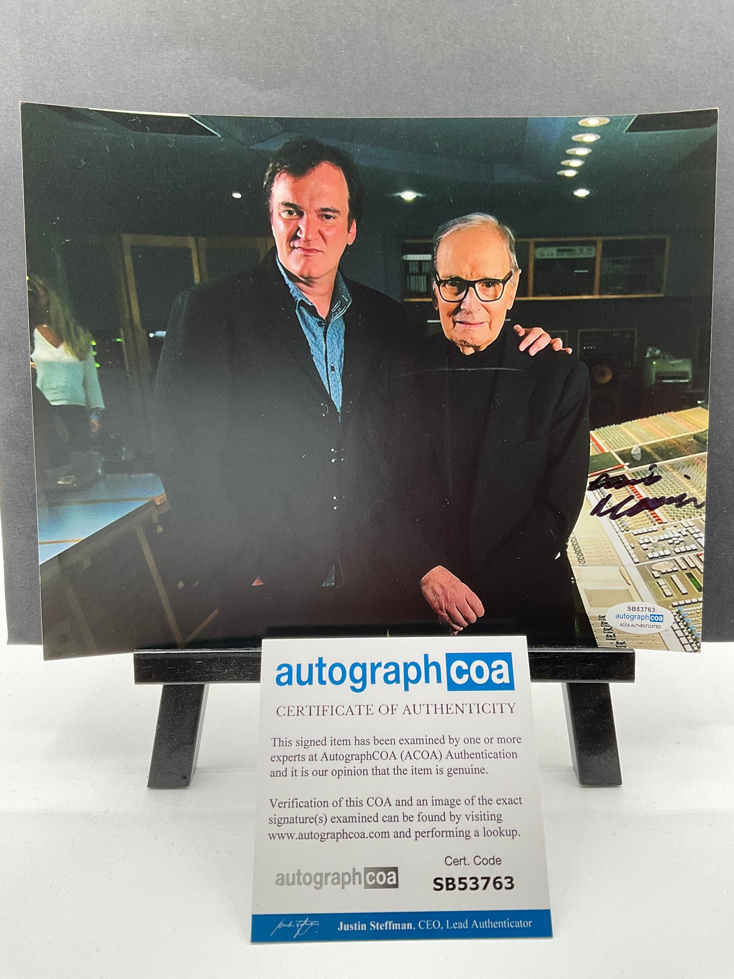 Ennio Morricone composer signed photo 8x10 ACOA RIP