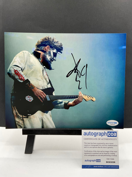 Jim Root Slipknot signed photo 8x10 ACOA