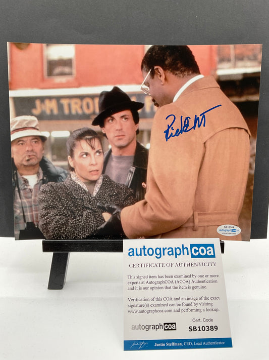 Richard Gant Rocky 5 signed photo 8x10 ACOA