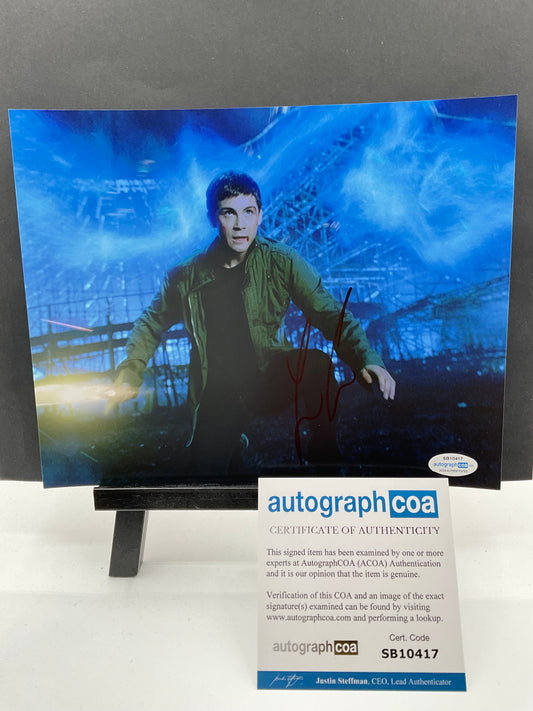 Logan Lerman Percy Jackson signed photo 8x10 ACOA