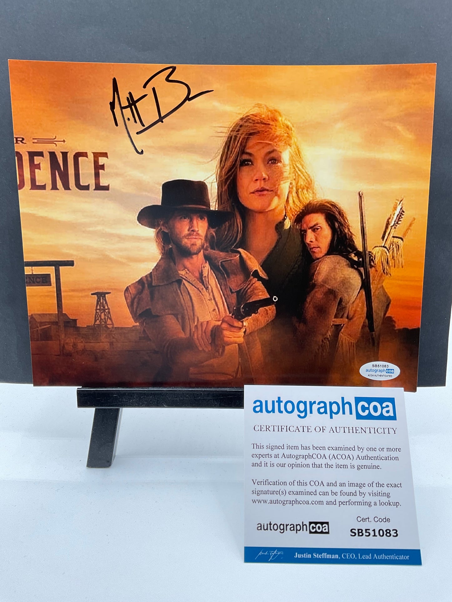 Matt Barr Walker Independence signed photo 8x10 ACOA