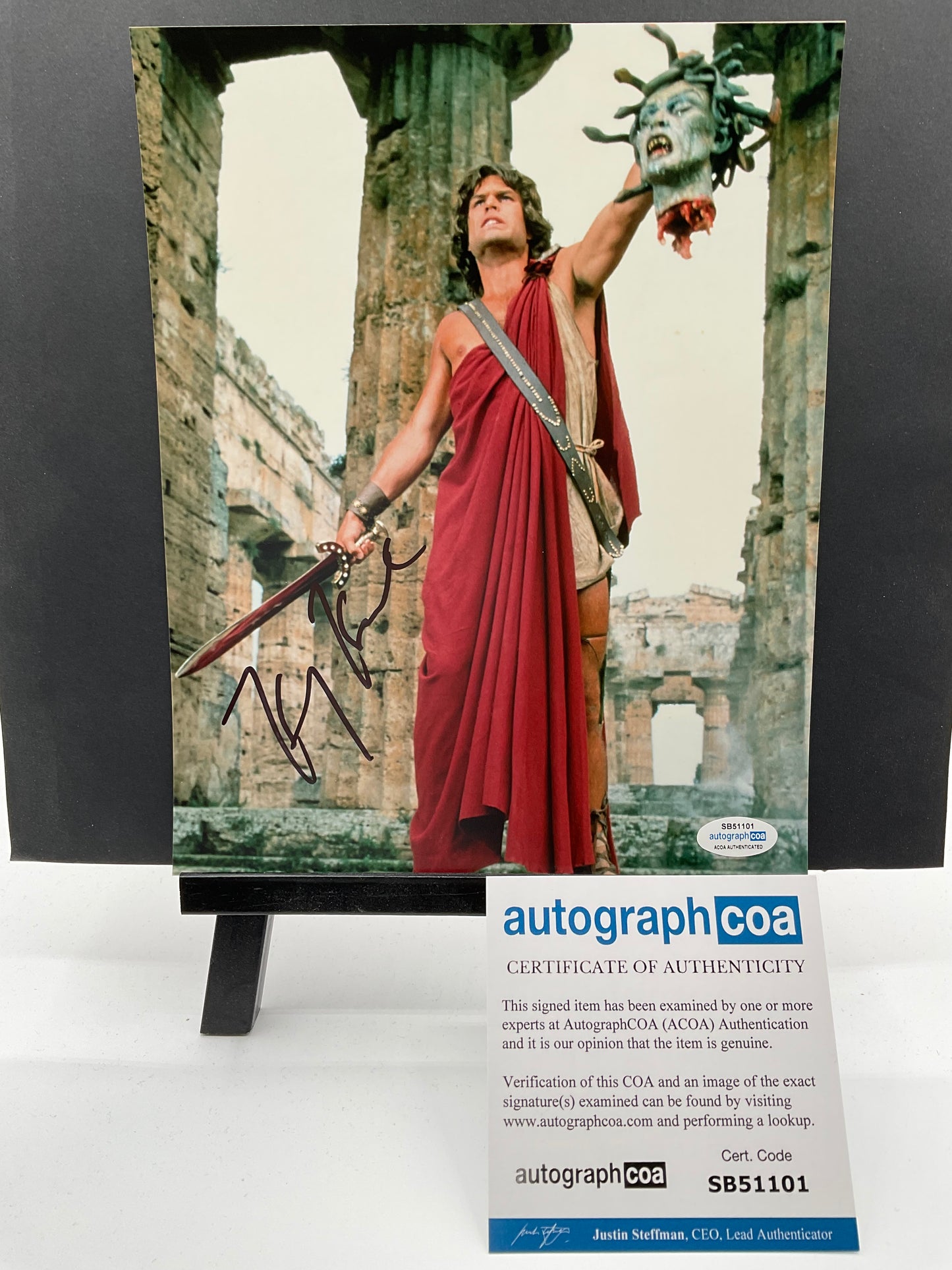 Harry Hamlin Clash of the Titans signed photo 8x10 ACOA