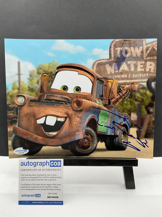 Larry the Cable Guy Mater signed photo 8x10 ACOA Cars