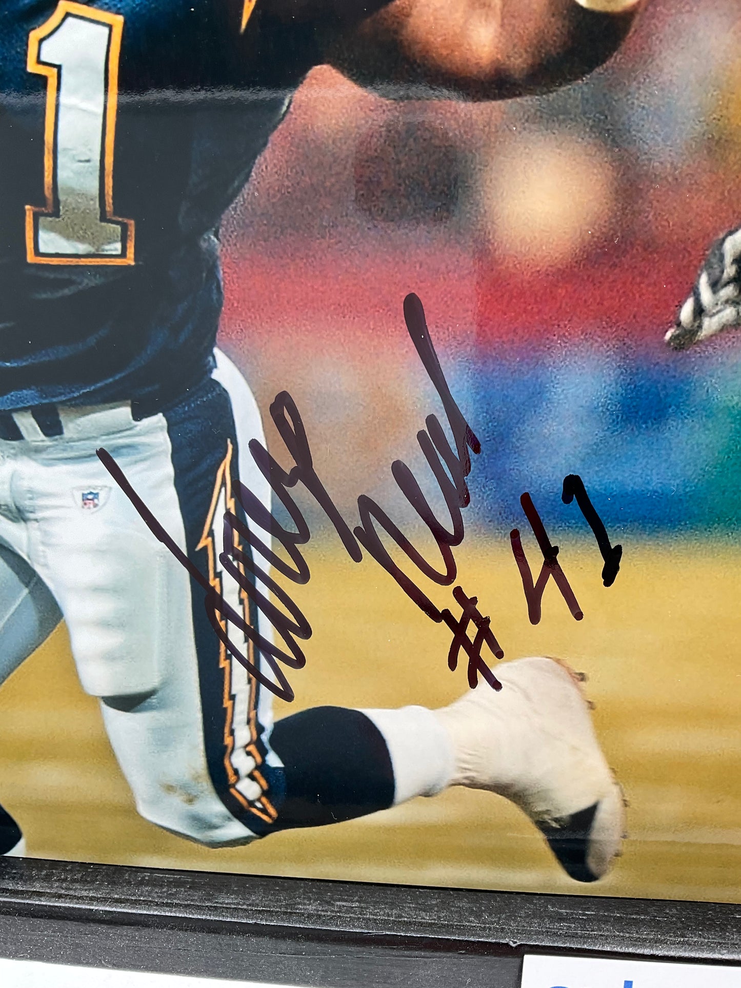 Lorenzo Neal San Diego Chargers signed photo 8x10 ACOA NFL