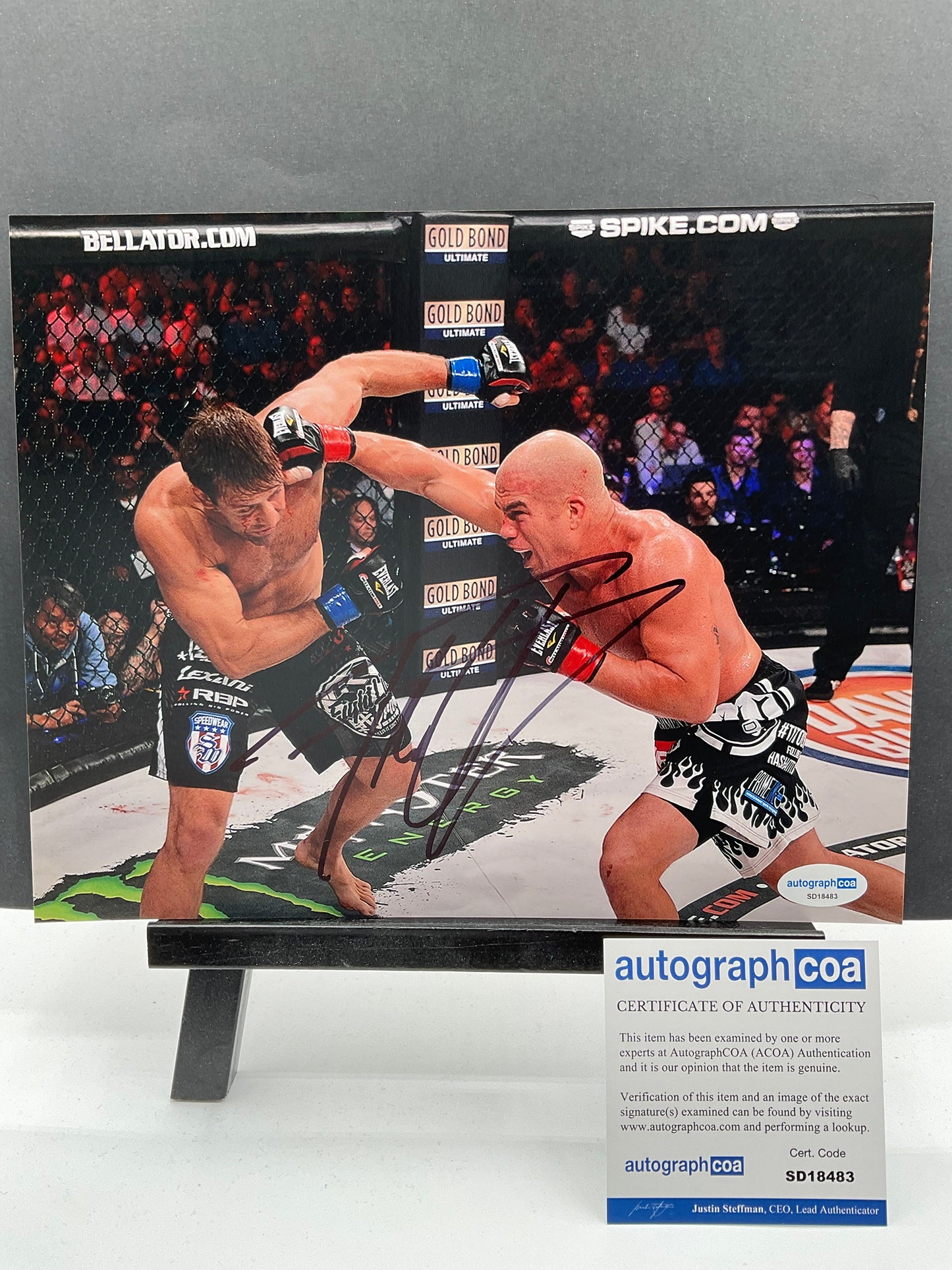 Tito Ortiz UFC signed photo 8x10 ACOA Bellator MMA