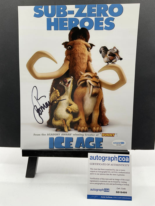 Ray Romano Ice Age signed photo 8x10 ACOA Animated