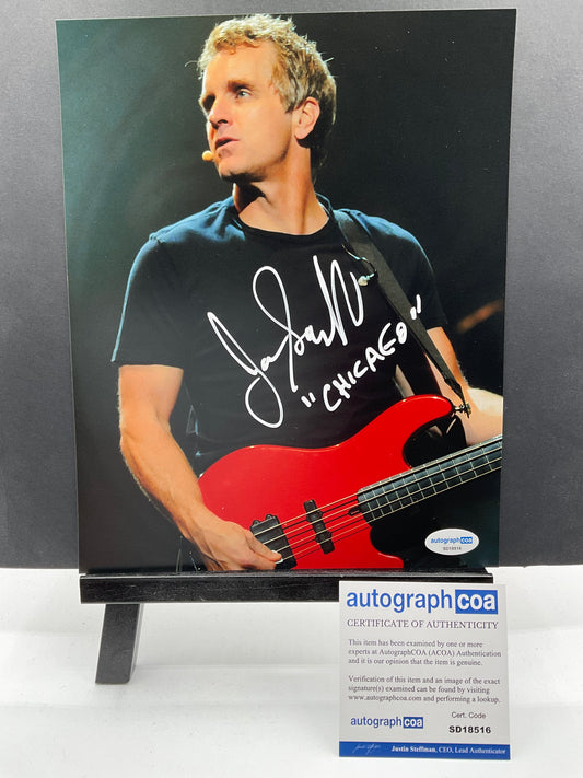 Jason Scheff Chicago signed photo 8x10 ACOA Music