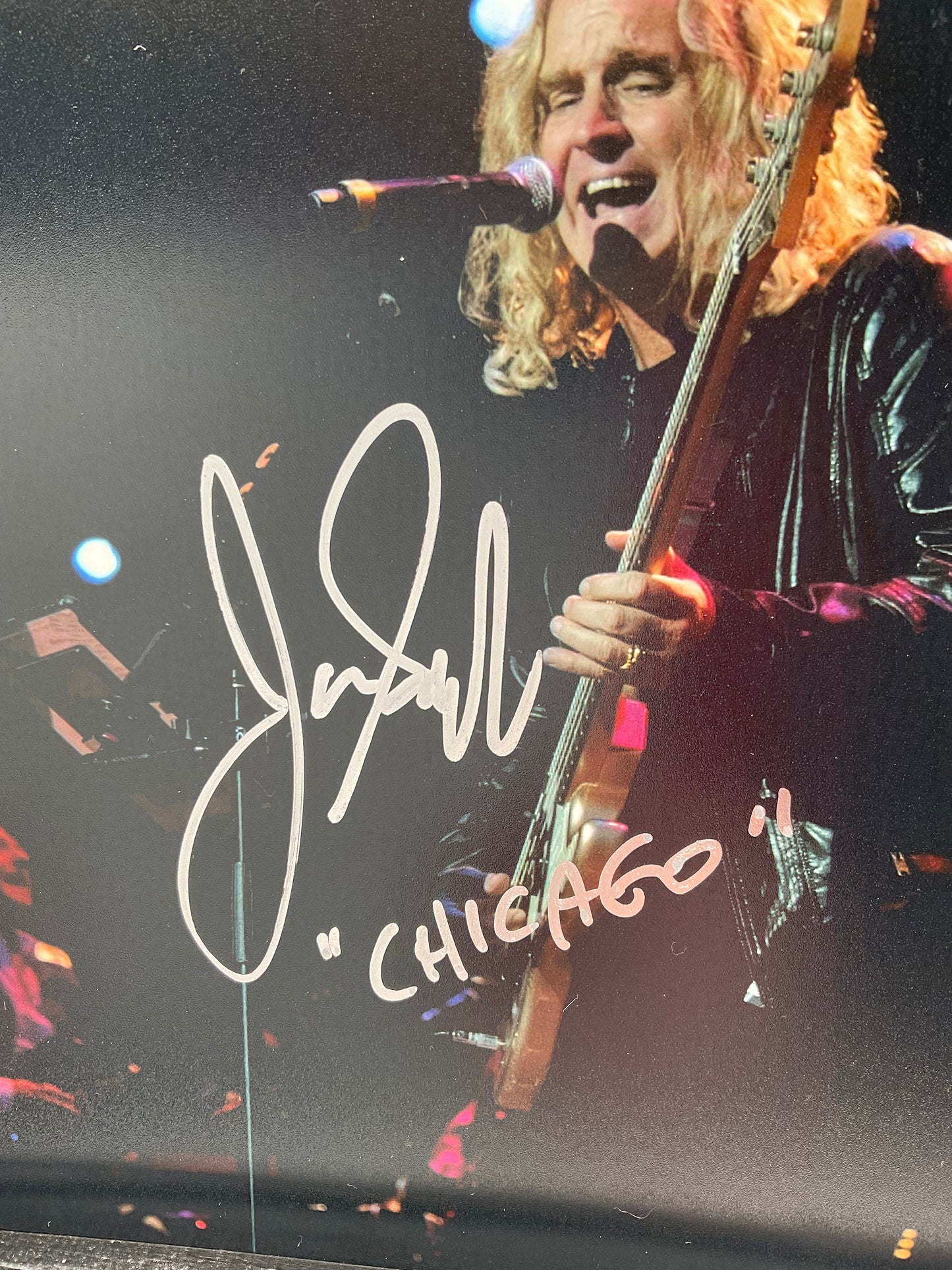 Jason Scheff Chicago signed photo 8x10 ACOA Music