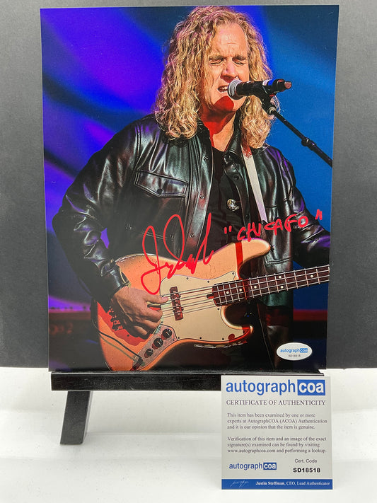 Jason Scheff Chicago band signed photo 8x10 ACOA Music