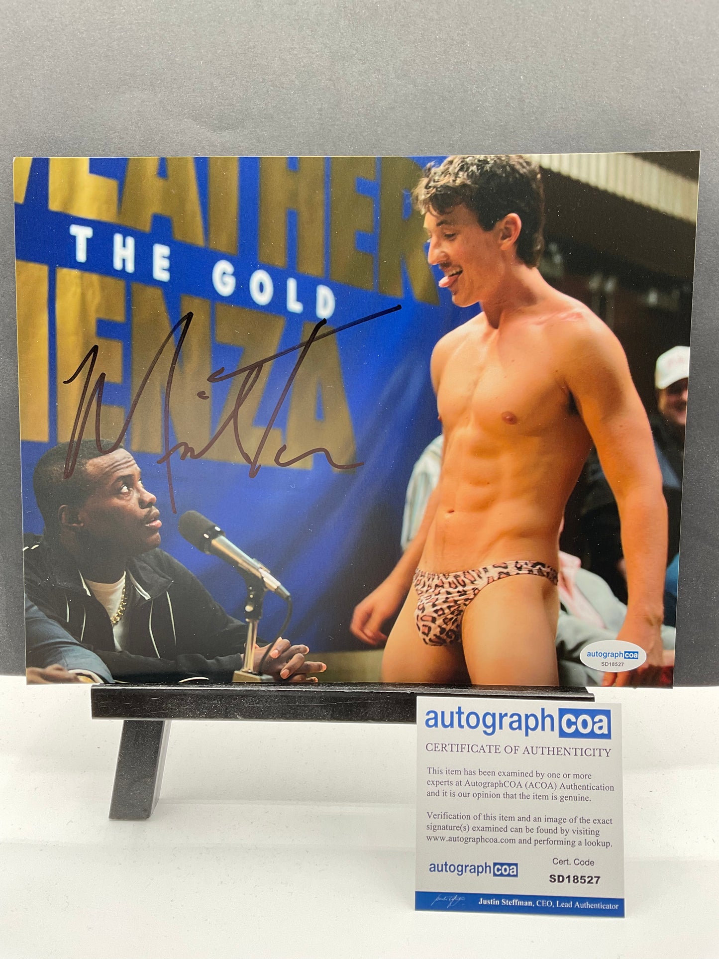 Miles Teller Bleed For This signed photo 8x10 ACOA Sexy