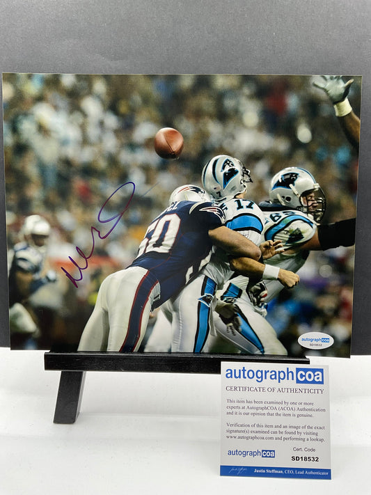 Mike Vrabel Patriots Super Bowl signed photo 8x10 ACOA