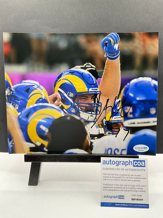 Andrew Whitworth Rams signed photo 8x10 ACOA TNF