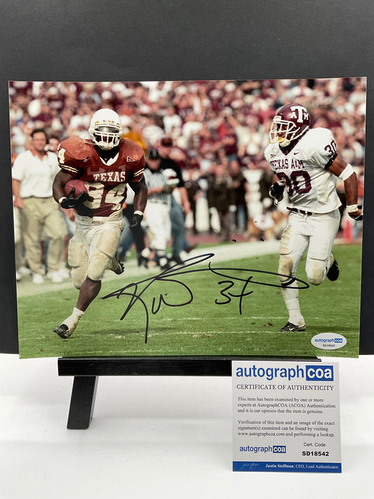 Ricky Williams Texas signed photo 8x10 NFL ACOA