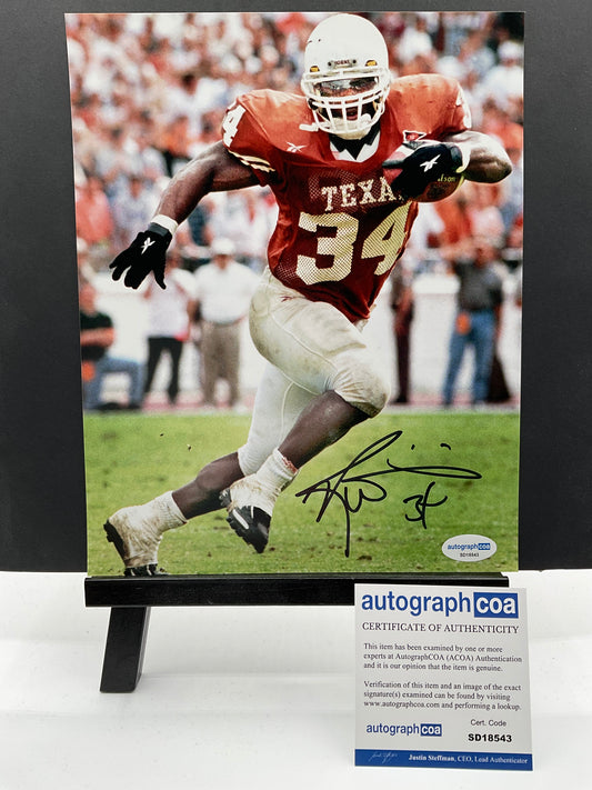 Ricky Williams Texas Longhorns signed photo 8x10 ACOA Heisman