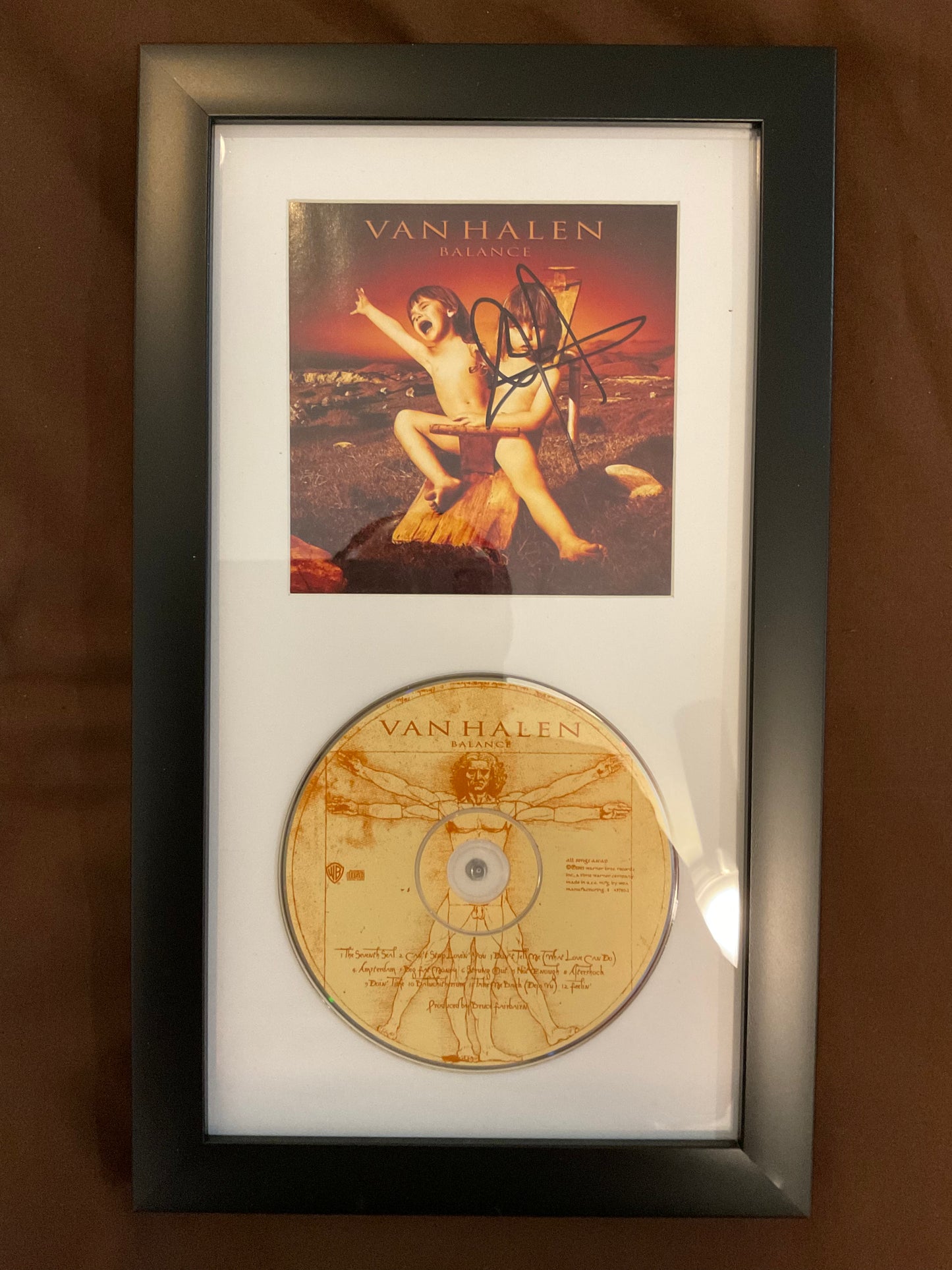 Sammy Hagar Van Halen signed CD Beckett Balance Framed