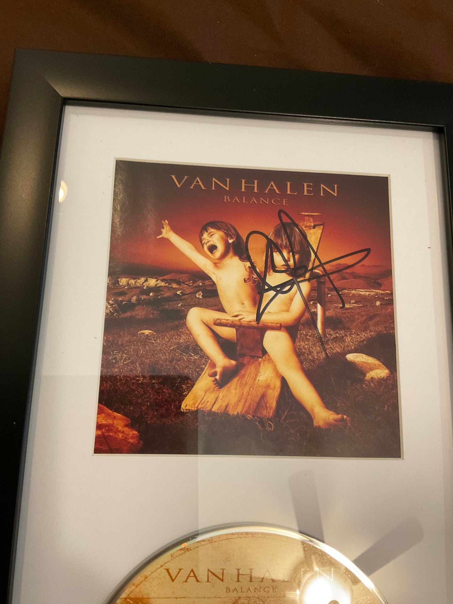 Sammy Hagar Van Halen signed CD Beckett Balance Framed