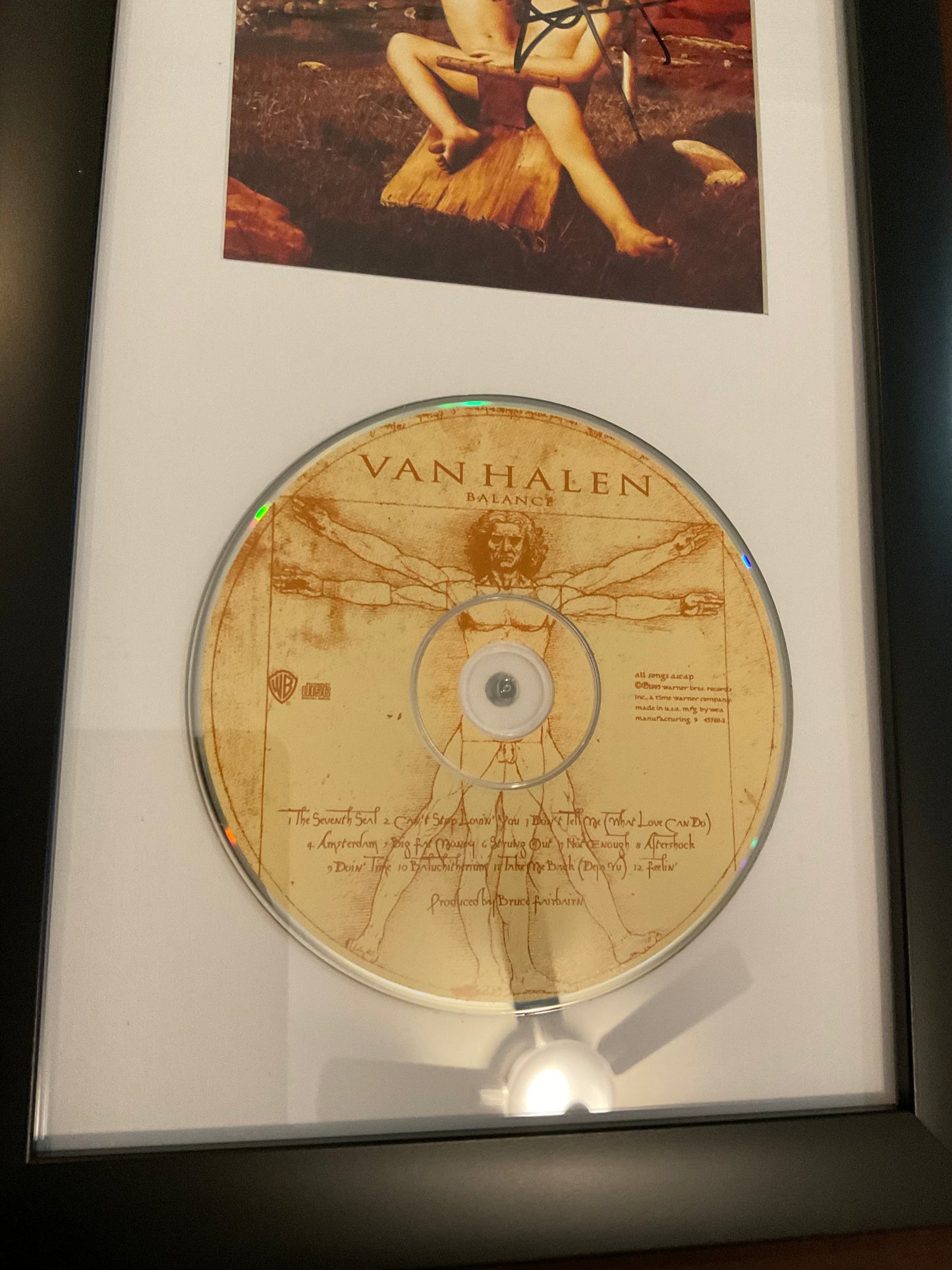 Sammy Hagar Van Halen signed CD Beckett Balance Framed