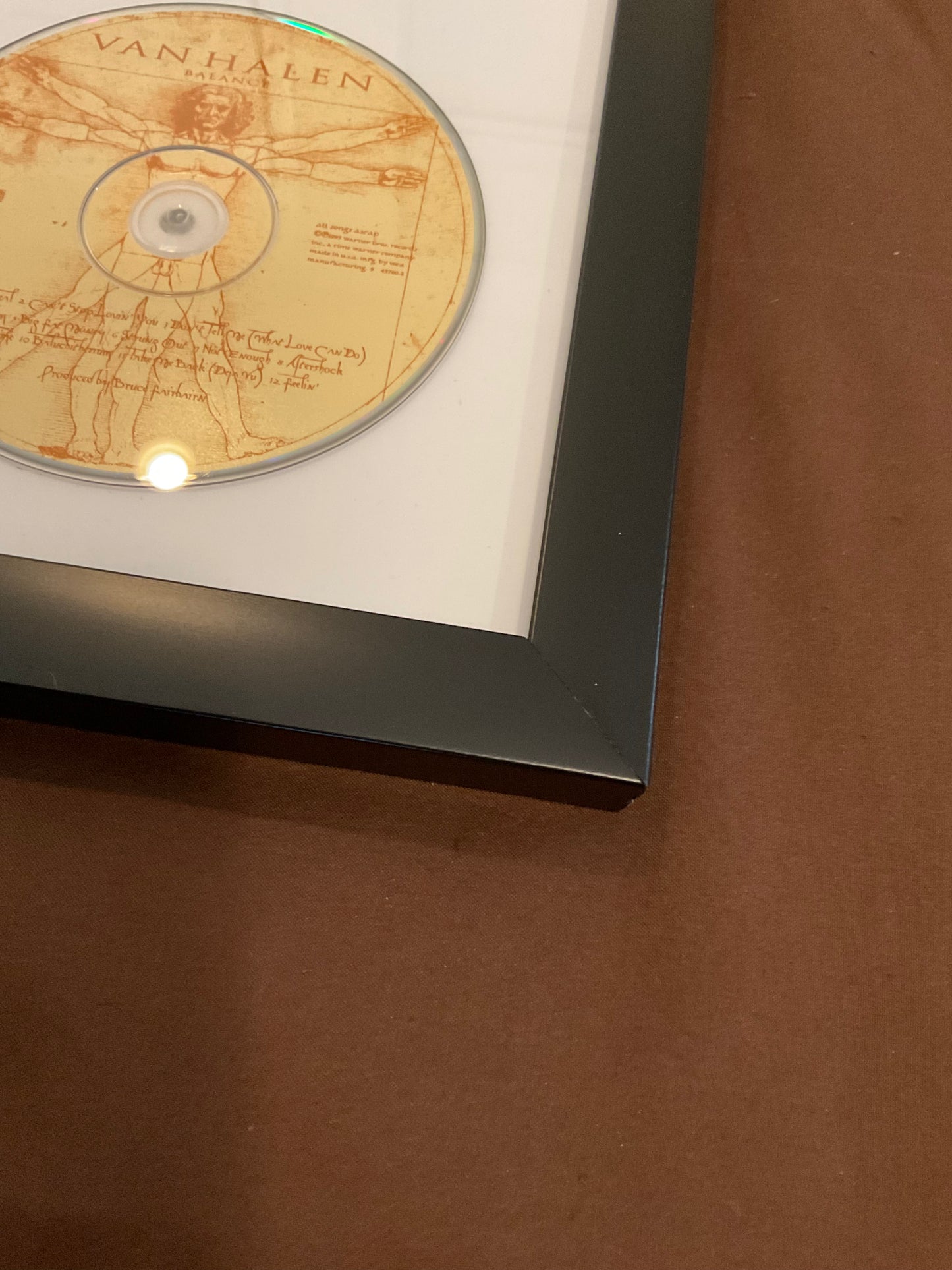 Sammy Hagar Van Halen signed CD Beckett Balance Framed