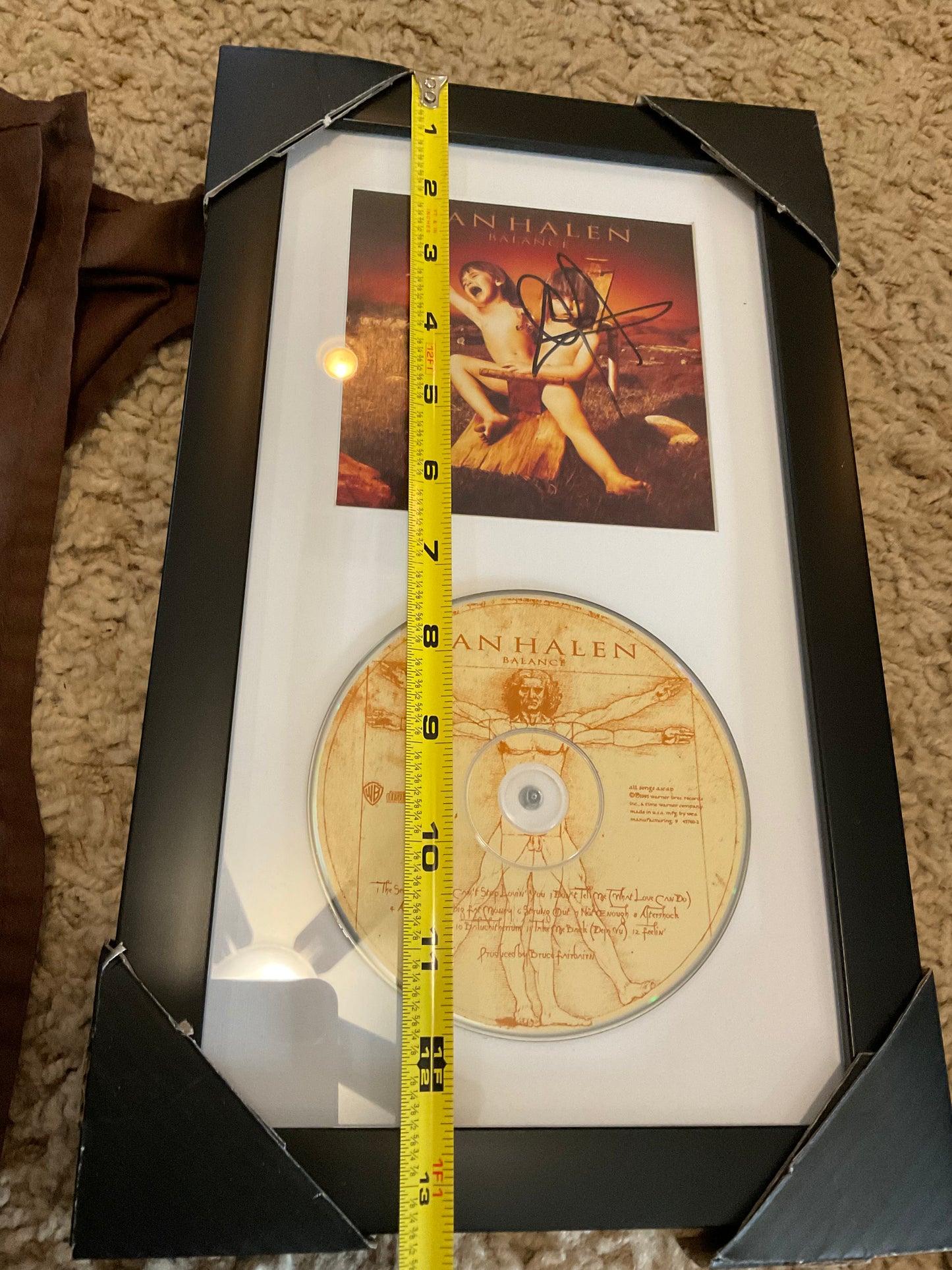 Sammy Hagar Van Halen signed CD Beckett Balance Framed
