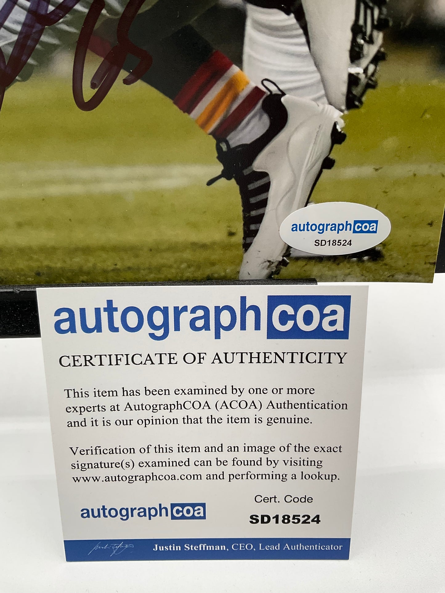 Trey Smith Kansas City Chiefs signed photo 8x10 ACOA NFL