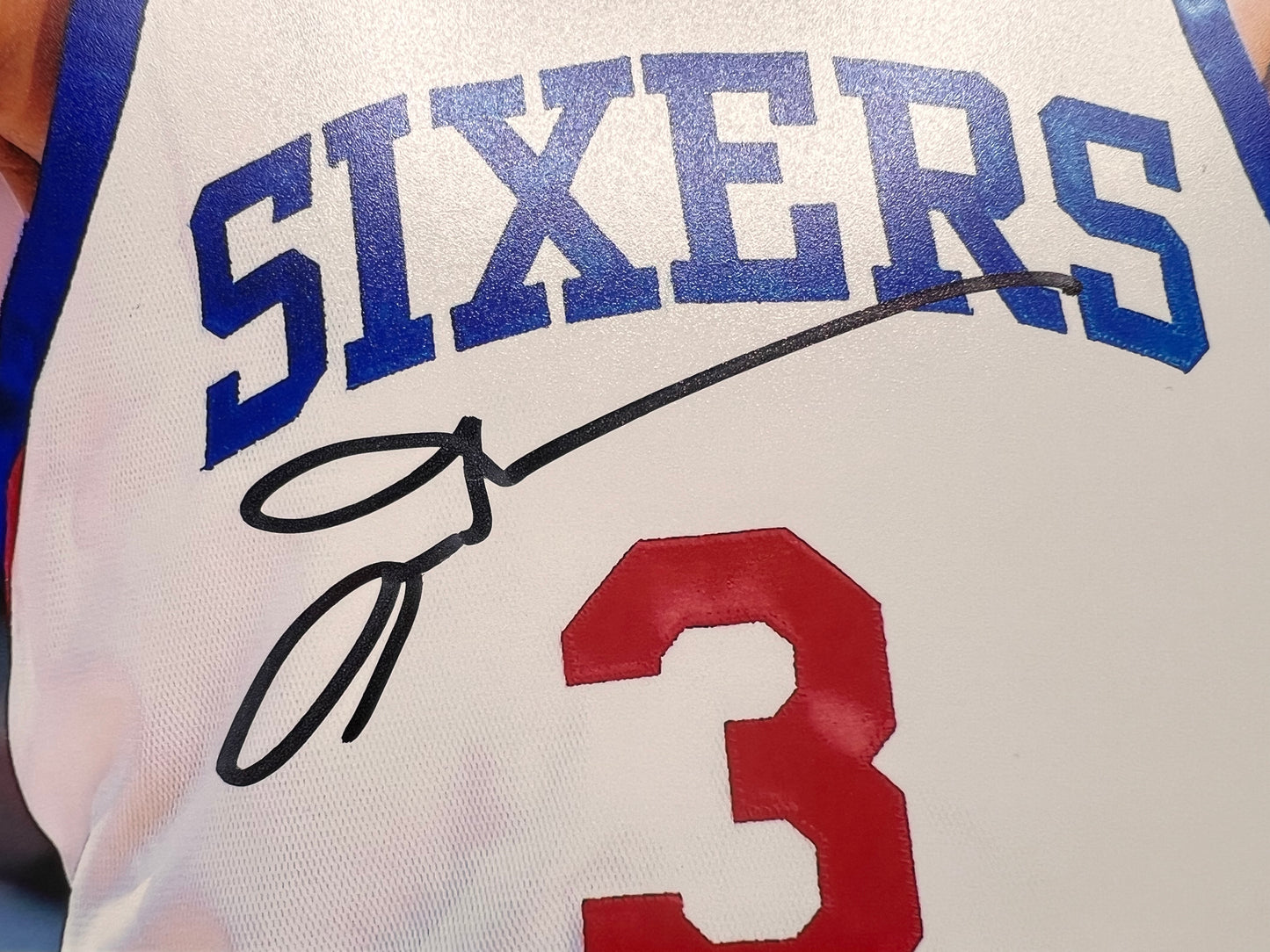 Allen Iverson signed photo Philadelphia 76ers 8x10 JSA The Answer