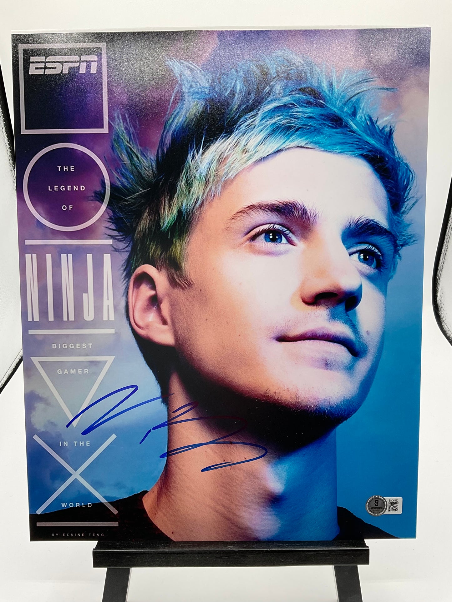 Tyler Blevins aka Ninja Professional Gamer signed photo 11x14 Beckett