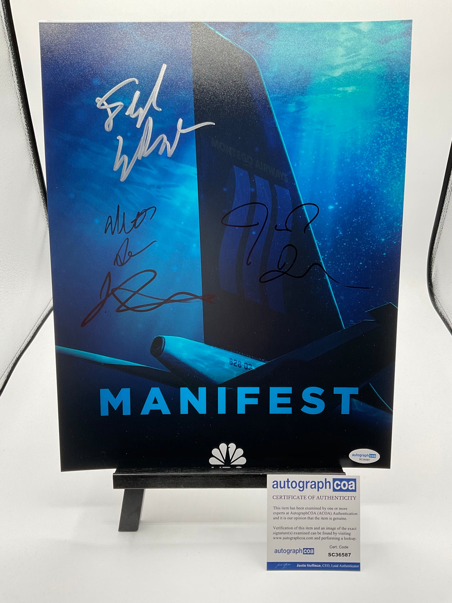 Manifest signed photo Cast 11x14 ACOA Josh Dallas, Parveen Kaur