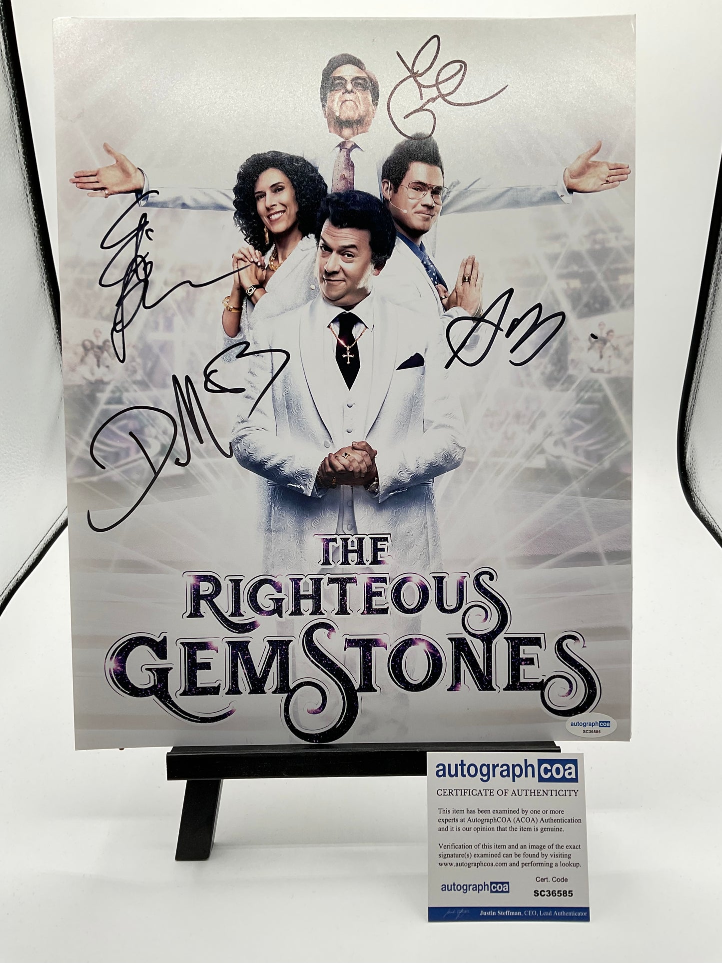 Righteous Gemstones cast signed photo ACOA Goodman, McBride, Patterson, Devine