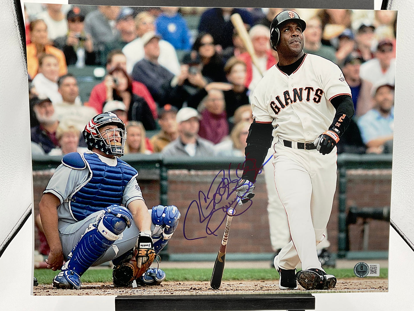 Barry Bonds Giants signed photo 11x14 Beckett Inscription